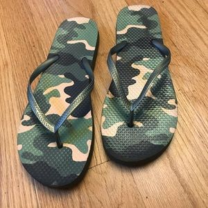 Womens 🌴 CAMOUFLAGE 🌴 Summer Flip Flops Sz 8.5 - 9